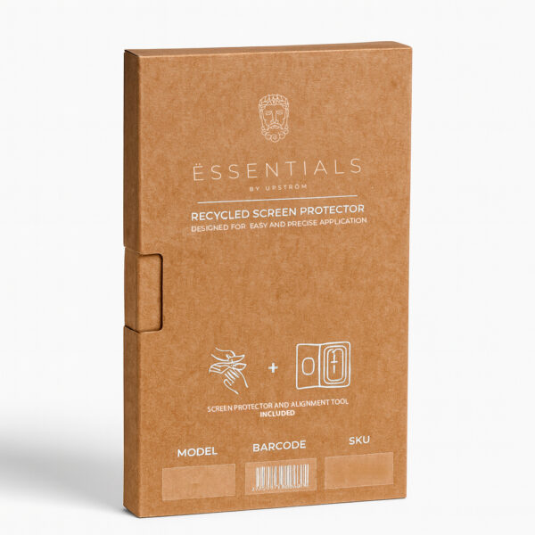 ËSSENTIALS iPhone 16 Plus Skærmbeskytter - Genbrugsglas + Smart Applicator (Bulk)