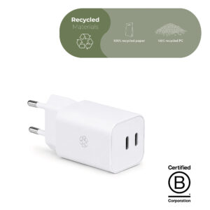 ËSSENTIALS 65W Dual USB-C GaN Oplader